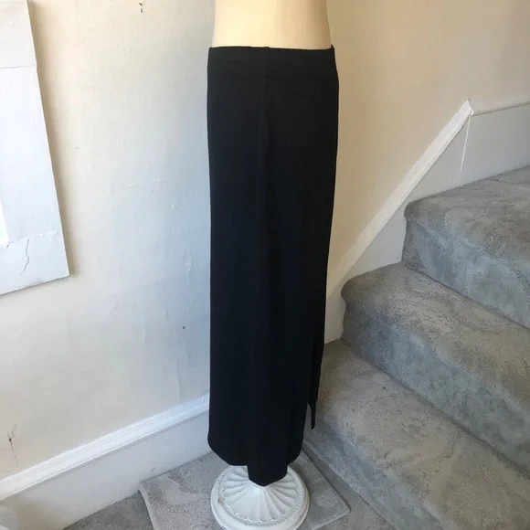 St. John Basics Santana Knit Back Slit Midi Skirt - Picture 2 of 7